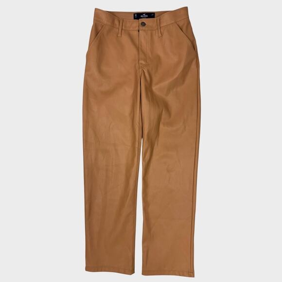 Hollister Pants - Hollister High Rise Tan Brown Faux Leather Size 5R W27 Pants